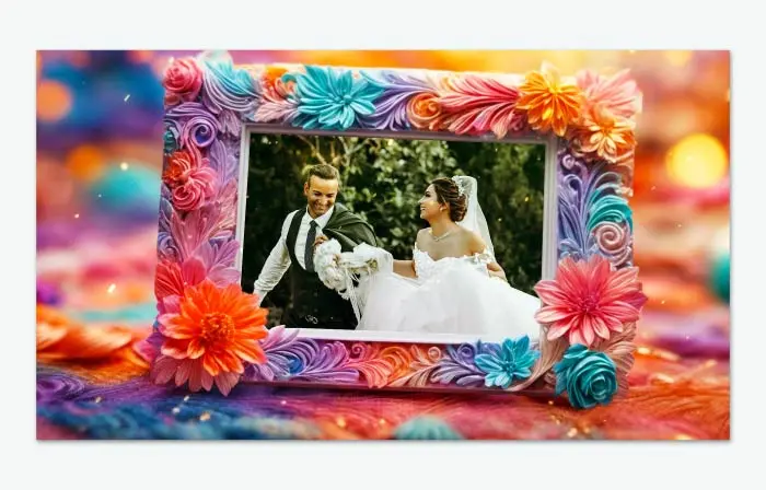 Colorful 3D Design Wedding Invitation Slideshow